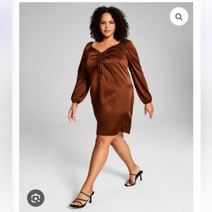 And Now This
Women's Ruched Long-Sleeve Peasant Dress